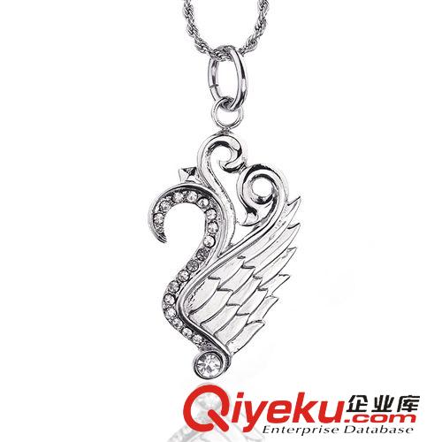 情侶飾品 供應(yīng)精鋼鑲鉆龍鳳吊墜 男女情侶吊墜 潮流飾品 一套批發(fā)