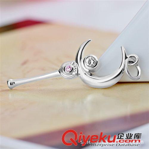 動漫周邊【產(chǎn)品分類】 美少女戰(zhàn)士SailorMoon月野兔項鏈 動漫周邊 月亮棒星月棒 925純銀