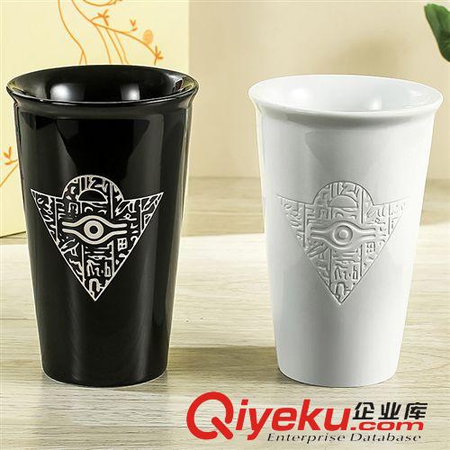 Y-游戲王 游戲王陶瓷水杯子 幸運石動漫 武藤游戲千年積木標志 雙層隔熱杯原始圖片3