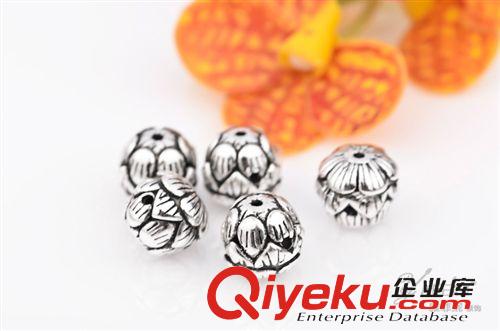 925純銀配件 S925純銀配件 泰銀蓮花佛座隔珠復古銀珠 個性DIY手串 廠家直銷