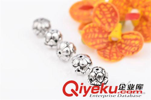 925純銀配件 S925純銀配件 泰銀蓮花佛座隔珠復古銀珠 個性DIY手串 廠家直銷