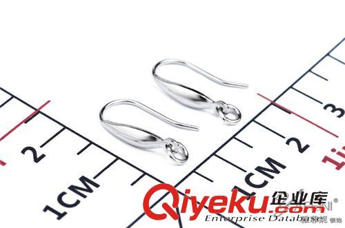 925純銀配件 S925純銀耳環(huán) 光面耳鉤 DIY配件 廠家批發(fā) 可刻字 來樣訂做