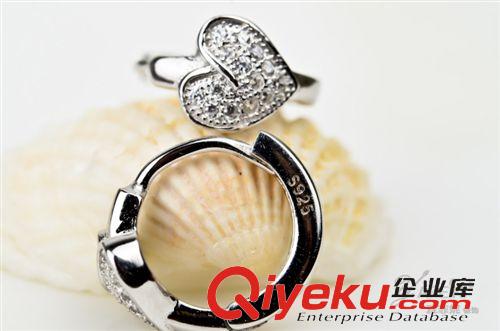 925純銀耳環(huán) 雅菲妮S925純銀心形微鑲滿鉆小耳環(huán) 韓版時尚潮流純銀飾品原始圖片2