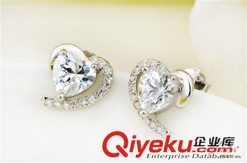 925純銀耳環(huán) 925純銀耳釘女 愛心韓國可愛耳釘 送女友配飾品 浪漫桃心耳釘原始圖片2