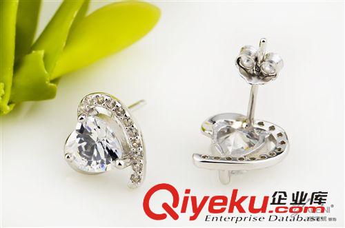 925純銀耳環(huán) 925純銀耳釘女 愛心韓國可愛耳釘 送女友配飾品 浪漫桃心耳釘原始圖片3