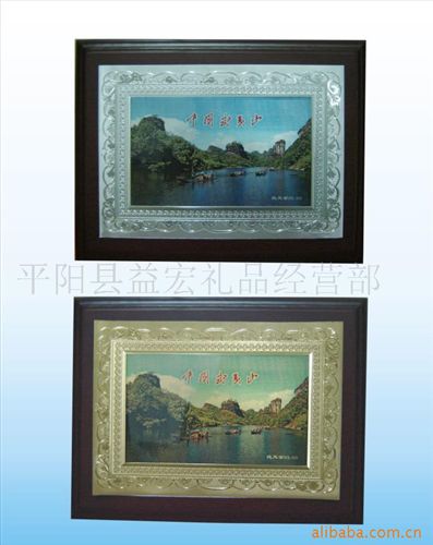 金箔畫豎框系列 批量供應平安吉祥金箔畫 年畫節慶禮品喜慶禮品辟邪圖傳統畫