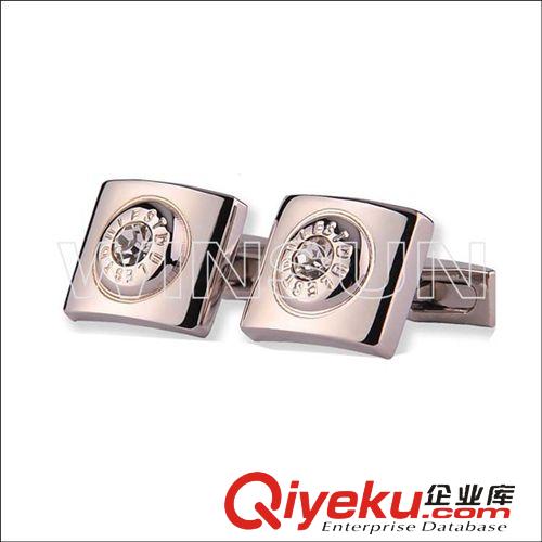 袖扣 純銅鍍金縷空hggd袖扣 鑲鉆袖扣 XK-0011 廠家直銷 袖扣定制原始圖片2