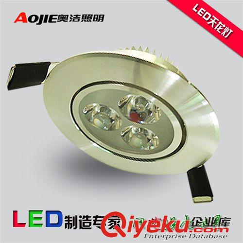 LED室内灯具 奥洁照明专业在线批发LED天花灯  3W高光天花射灯  LED灯具