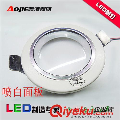 LED室内灯具 奥洁照明供应LED筒灯  LED天花灯 3W-24W压铸喷白筒灯