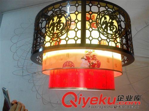 中式燈 新中式吊燈木藝羊皮燈非標酒店茶樓工程燈餐廳燈客廳燈具燈飾