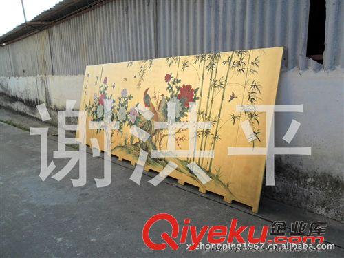 屏風 家裝廠家直銷大型漆畫定制 手繪屏風批發 中式家具  批發訂購原始圖片2