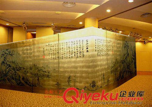 酒店大型装修工程画 工艺品厂家直销承接各类手绘墙加工 富春山居图 装饰漆画 订购