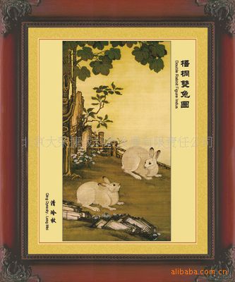 铜壁画系列 供应gd工艺画、兔年纪念品、周年纪念品（兔年吉祥）(图)