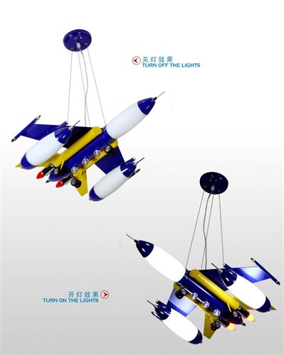 燈飾類別 供應(yīng)現(xiàn)代男孩兒童房飛機(jī)創(chuàng)意卡通臥室客廳吊燈  廠家直銷