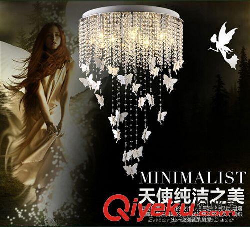 使用場地 現代簡約天使圓形吸頂燈水晶燈臥室燈客廳燈具燈飾  廠家直銷