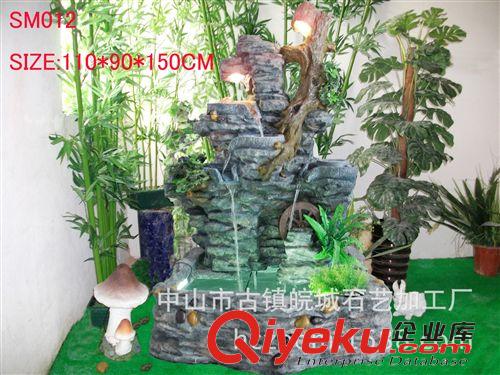 中式 樹脂工藝品擺件假山流水噴泉家居飾品開業禮品樹脂工藝品創意禮品原始圖片2