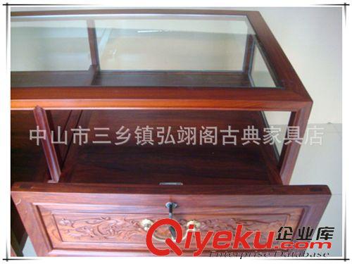 實木柜 廠家直銷紅檀木玻璃珠寶展示柜96原始圖片2