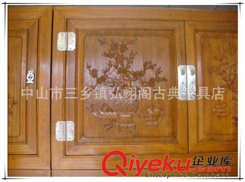實(shí)木柜 廠家批發(fā)古典紅木家具 榆木衣柜 G-93原始圖片2