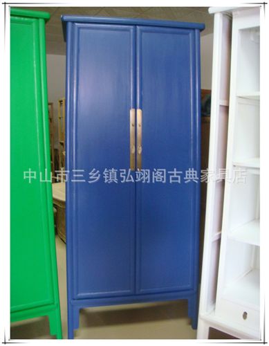 實(shí)木柜 廠家批發(fā)古典紅木家具 榆木5色衣柜 G-90原始圖片2
