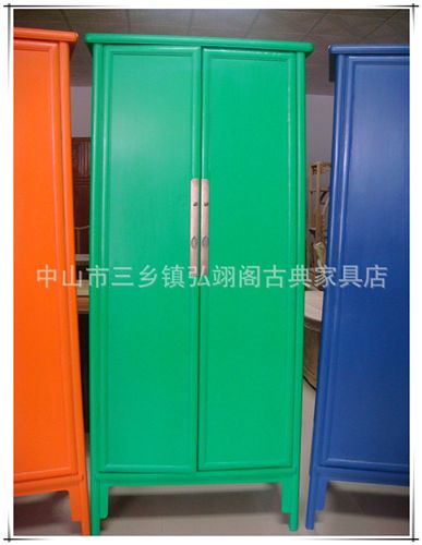 實(shí)木柜 廠家批發(fā)古典紅木家具 榆木5色衣柜 G-90原始圖片3