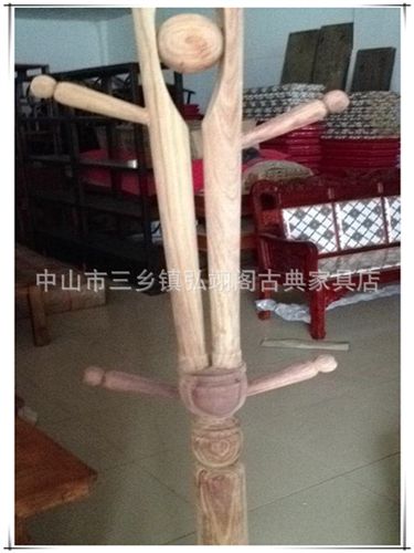 博古架 廠家直銷  非洲花梨木衣帽架白坯  落地圓盤 60原始圖片2