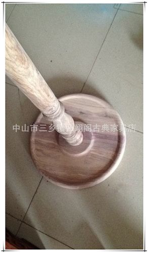 博古架 廠家直銷  非洲花梨木衣帽架白坯  落地圓盤 60原始圖片3
