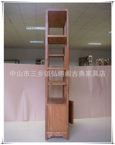 博古架 廠家批發(fā)古典紅木家具 榆木博古架 J-56原始圖片2