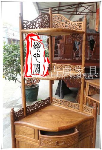 博古架 明清仿古紅木家具花梨木家具面盆架角柜三角柜墻角架洗臉架20原始圖片3