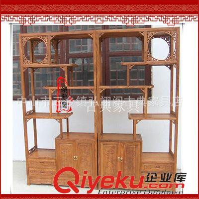 博古架 榆木家具 榆木古董架博古架 多寶格 中式現代實木古董架07