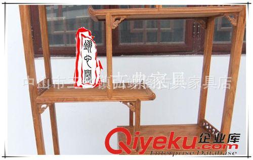 博古架 中式仿古明清古典全實木原木紅木非洲黃花梨木海棠博古架多寶格44原始圖片3
