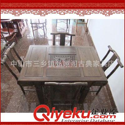 實(shí)木桌 廠家批發(fā)古典紅木家具 花梨木圓餐桌椅 Z-109
