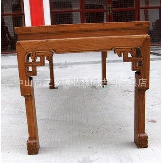 實木桌 gd古典仿古家具榆木大畫案 中式實木會議桌 榆木書法繪畫桌83原始圖片2