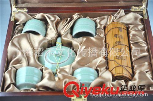 汝瓷茶具|擺件 供應汝窯茶具套裝 竹節壺四杯  茶具禮品 稻禾汝窯商務禮品