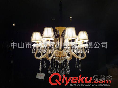 酒店水晶燈 【玻璃彎管水晶吊燈】供應酒店別墅玻璃彎管水晶燈原始圖片2