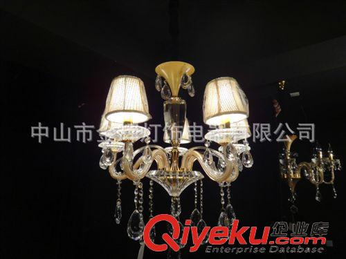 酒店水晶燈 【玻璃彎管水晶吊燈】供應酒店別墅玻璃彎管水晶燈原始圖片3