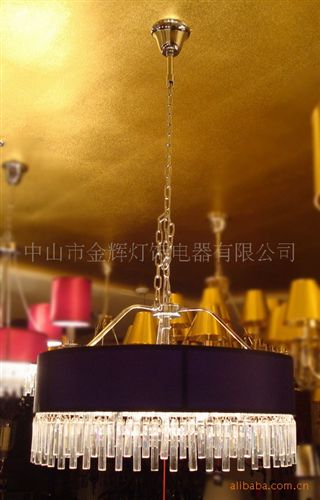 2010新品灯具 【金辉灯饰】供应金属吊灯现代布艺吊灯酒店工程吊灯台灯吊灯