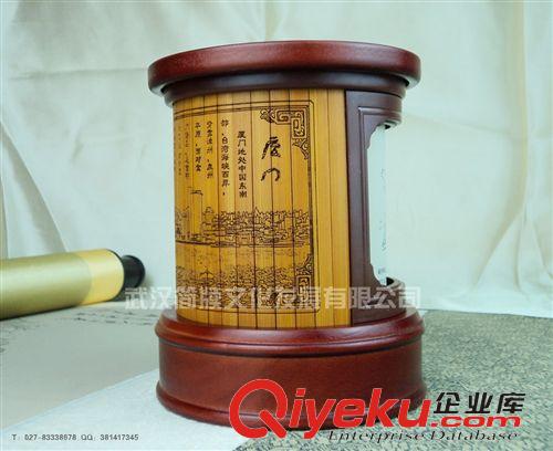 中國風辦公用品 蘭亭序轉好運筆筒|中國風筆筒|竹雕創意禮品|商務禮品筆筒定制
