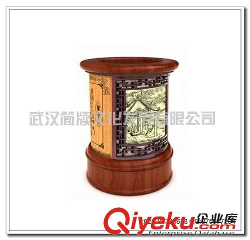 中國風辦公用品 蘭亭序轉好運筆筒|中國風筆筒|竹雕創意禮品|商務禮品筆筒定制