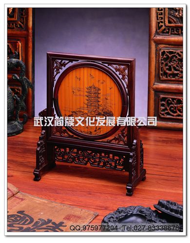 屏風(fēng)臺屏 批發(fā)紅木旋轉(zhuǎn)圓形屏風(fēng) 中國文化特色臺屏 木雕實木工藝品 可定制