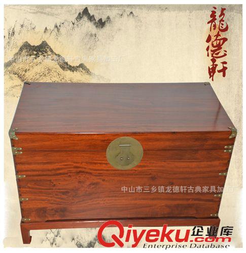 柜箱類 廠家直銷龍德軒仿古實(shí)木家具包銅七抽儲物柜香樟木家具收納柜