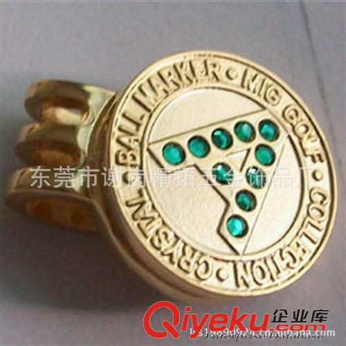 帽夾系列 專業(yè)生產(chǎn)制作 金屬高爾夫帽夾 五金電鍍鑲鉆帽夾