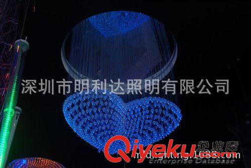 光纖燈系列 中山廠家供應LED光纖裝飾燈 KTV走道光纖燈 心形光纖吊燈 批發(fā)原始圖片2