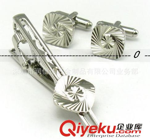 領帶夾 袖扣 深圳金屬袖扣領帶夾 烤漆加波麗袖扣領帶夾原始圖片3