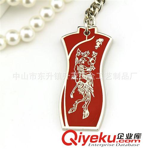 中國風(fēng)鑰匙扣 中國風(fēng)旗袍鑰匙扣創(chuàng)意金屬鑰匙扣 仿琺瑯 精致典雅高貴原始圖片2