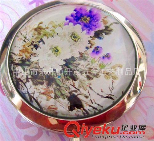 gd化妝鏡 中國風(fēng)女士便攜精美禮品化妝鏡 金屬化妝鏡 折疊梳妝鏡 雙面鏡原始圖片2