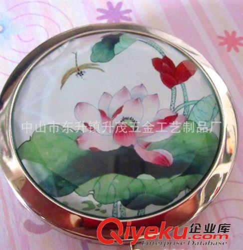 gd化妝鏡 中國風(fēng)女士便攜精美禮品化妝鏡 金屬化妝鏡 折疊梳妝鏡 雙面鏡原始圖片3
