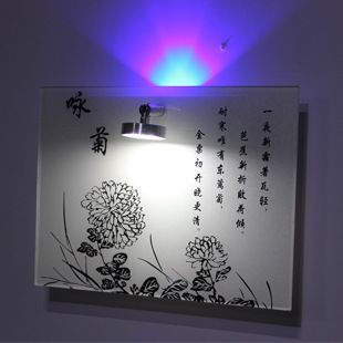 新款壁畫壁燈 歐式簡約客房床頭帶開關(guān)LED壁燈現(xiàn)代宜家客廳書房創(chuàng)意詠菊壁畫燈原始圖片2