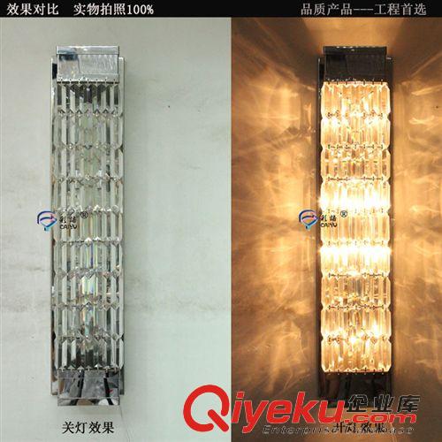 水晶壁燈 新款簡約水晶壁燈客廳墻壁燈 現(xiàn)代酒店工程不銹鋼燈具燈飾批發(fā)原始圖片2