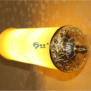 鏡前燈 全銅酒店別墅客房黃理石鏡前燈天然云石壁燈戶外過(guò)道燈具燈飾批發(fā)原始圖片3