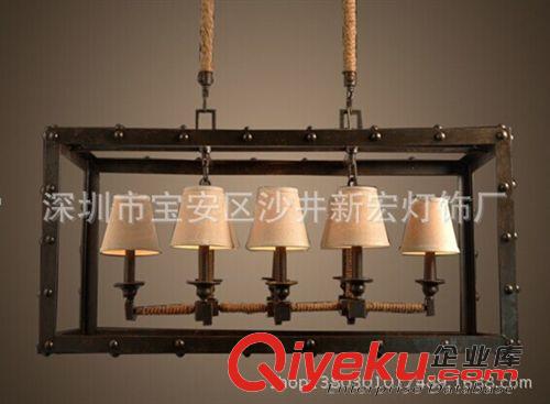 美式鄉村燈 歐式現代簡約餐廳吧臺客廳單頭鐵藝復古美式黑尼斯吊燈